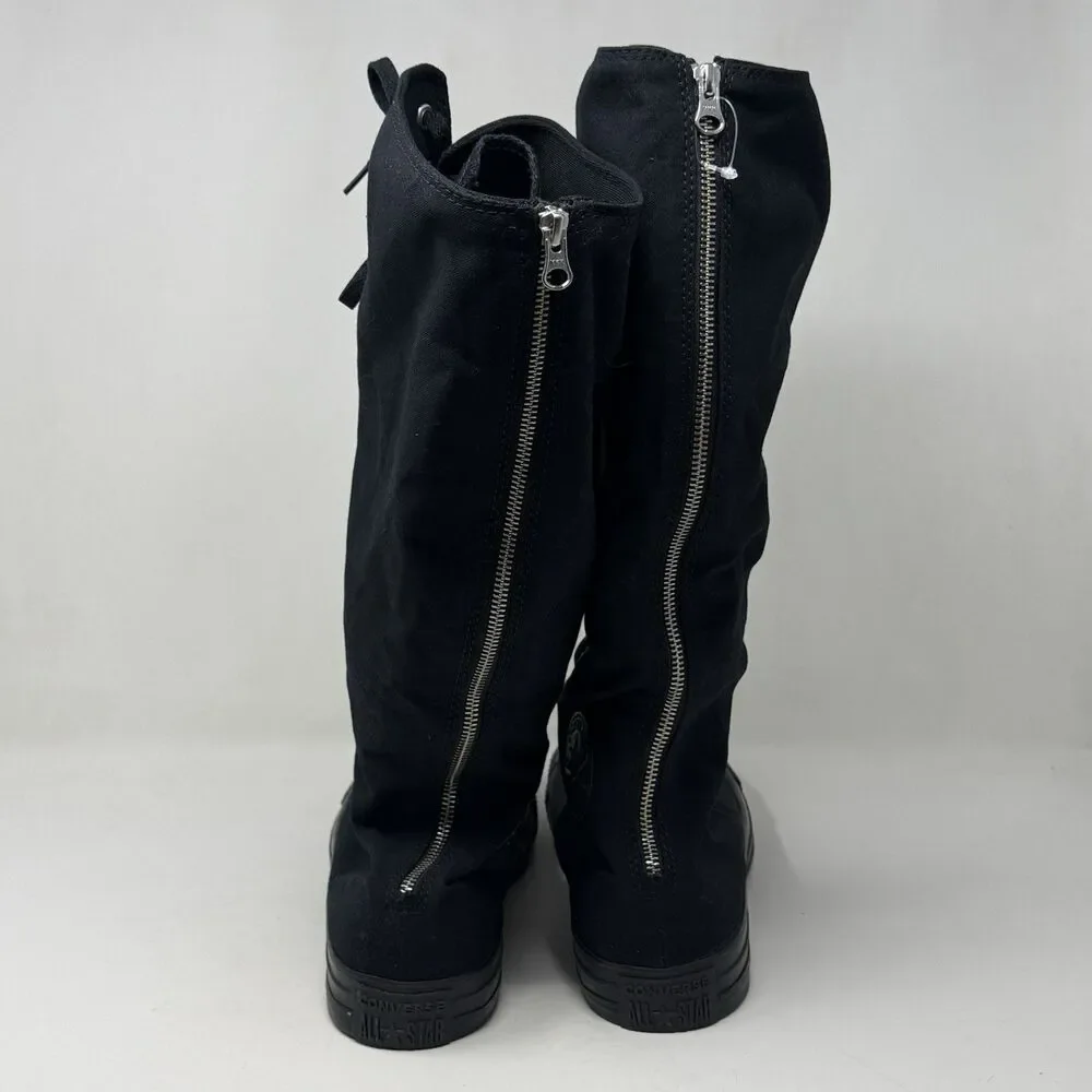 Converse XXHI Knee High Sneakers Mens 13 Triple Black Back Zipper Skater Punk - Picture 10 of 14